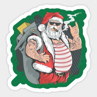 Santa Claus Rocks Sticker